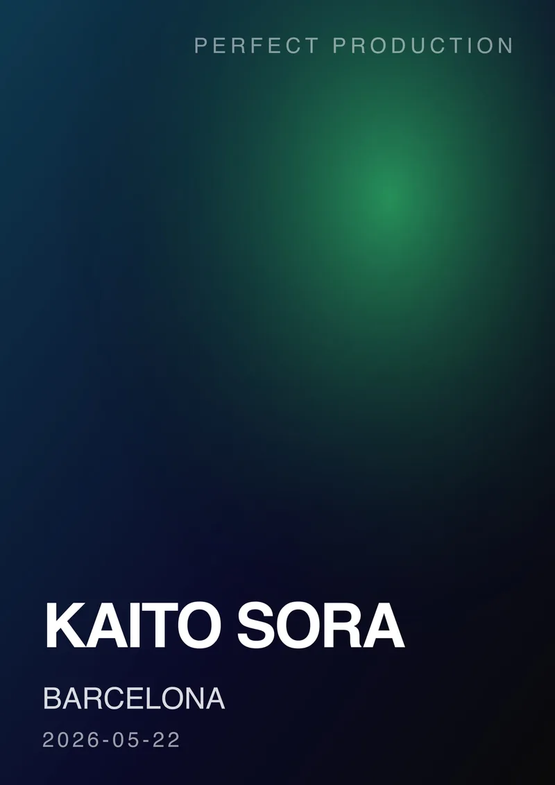 Kaito Sora – Barcelona poster
